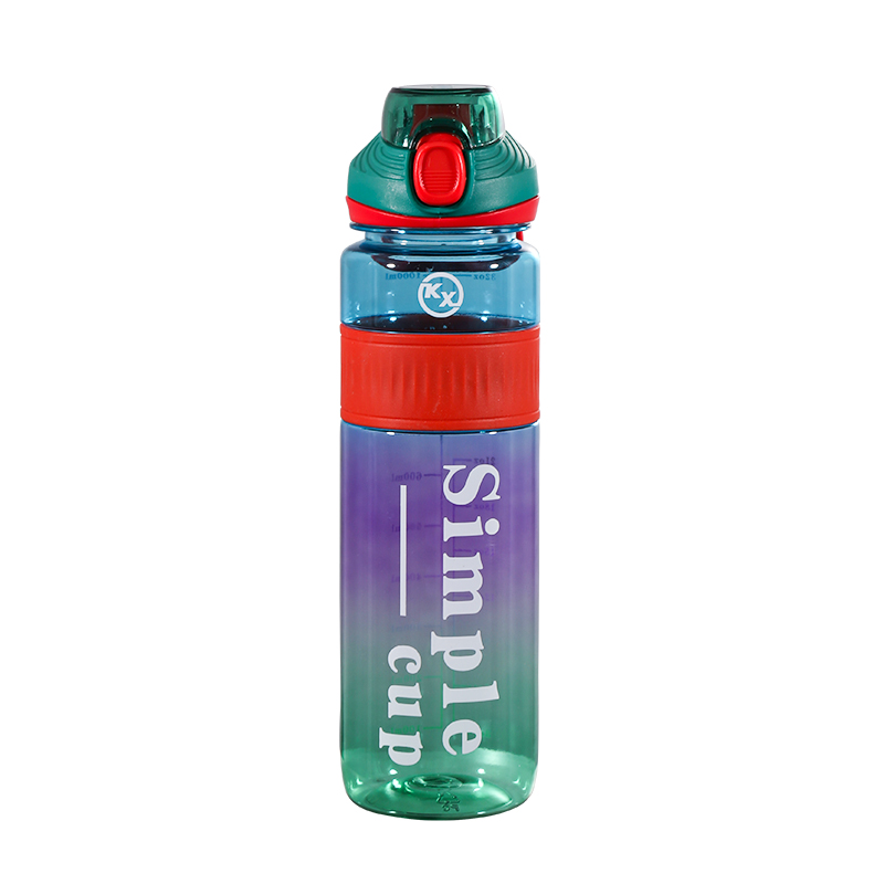 8075 Transparent Gradient Drinking Mouth Sports Water Bottle