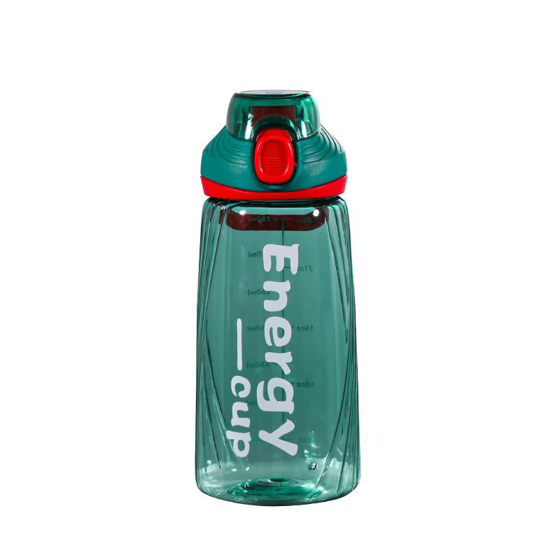 8072 Transparent Simple Letter Sports Water Bottle