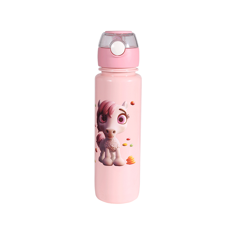 Plastic Sports Water Bottle With Pony Pattern