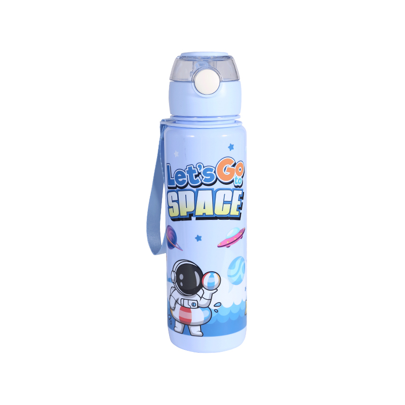 Plastic Cartoon Astronaut Pattern Children's Sports Water Bottle Cup