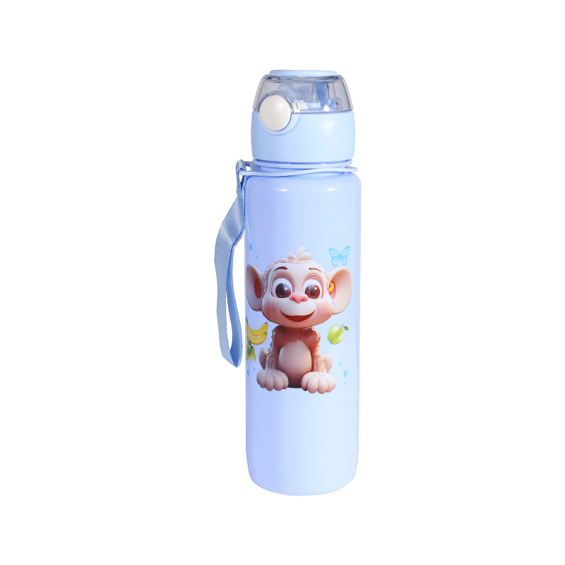 Plastic Cute Cartoon Monkey Pattern Sports Water Bottle Suit