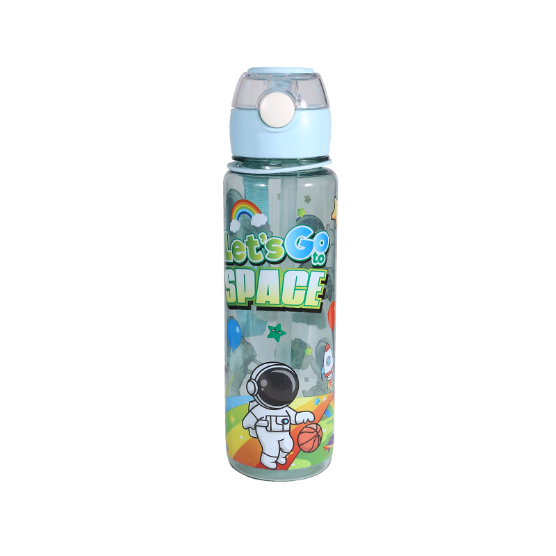 Plastic Cartoon Astronaut Pattern Children's Sports Water Bottle Cup