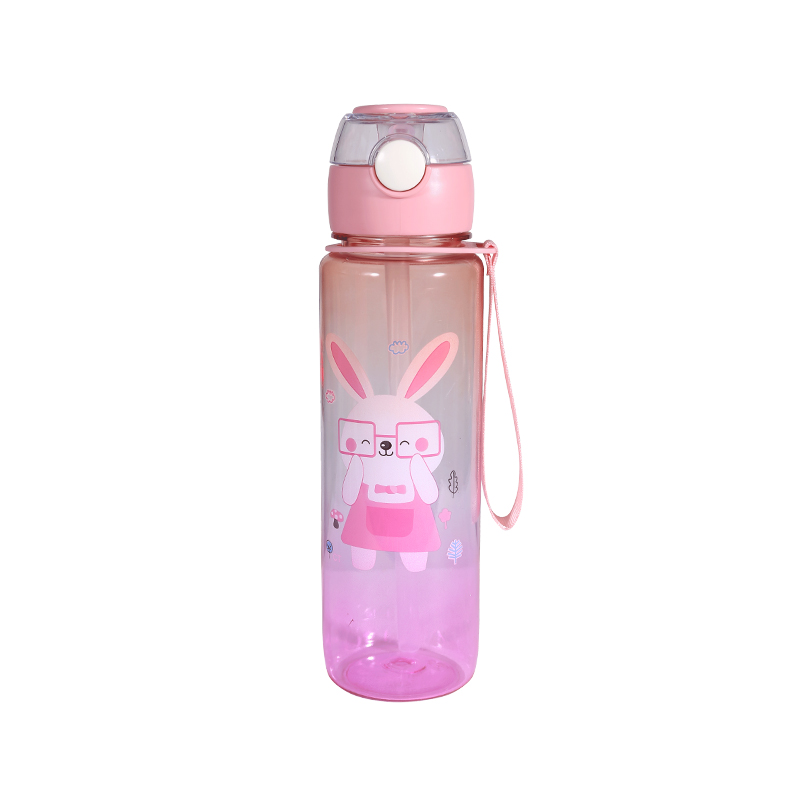 Plastic Cute Cartoon Rabbit Pattern Water Bottle Set