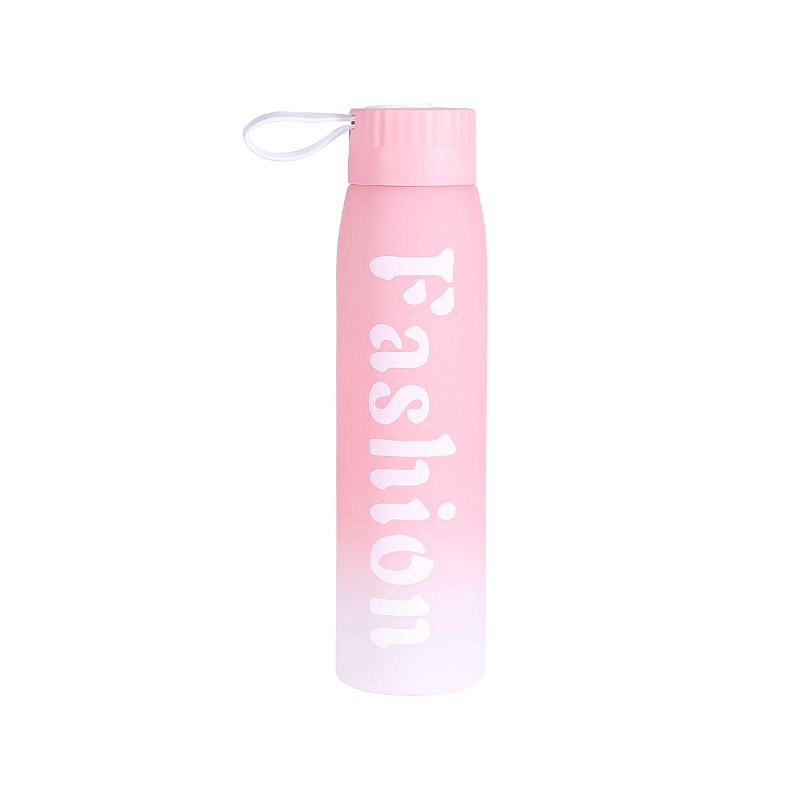 Plastic Frosted Multi-Color Gradient Sports Water Bottle Cup