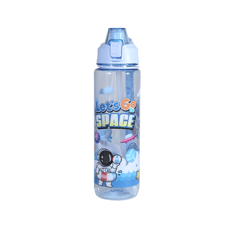 Plastic Cartoon Astronaut Pattern Children's Sports Water Bottle Cup