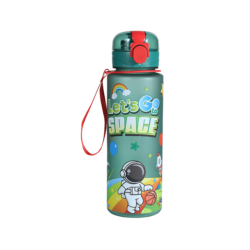 Plastic Cartoon Astronaut Pattern Children's Sports Water Bottle Cup