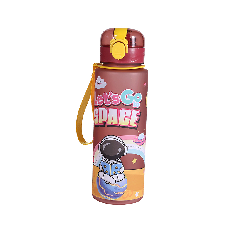 Plastic Cartoon Astronaut Pattern Children's Sports Water Bottle Cup