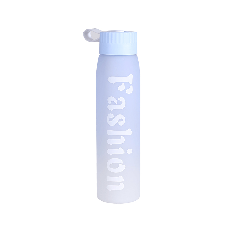 Plastic Frosted Multi-Color Gradient Sports Water Bottle Cup