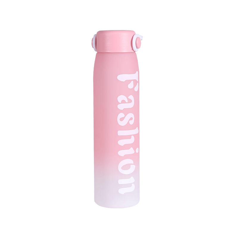 Plastic Frosted Multi-Color Gradient Sports Water Bottle Cup