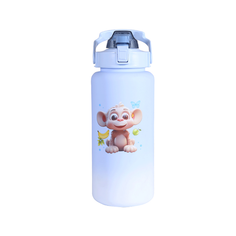 Plastic Cute Cartoon Monkey Pattern Sports Water Bottle Suit