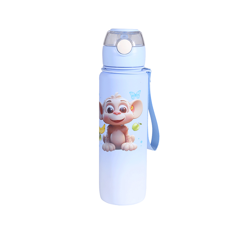 Plastic Cute Cartoon Monkey Pattern Sports Water Bottle Suit