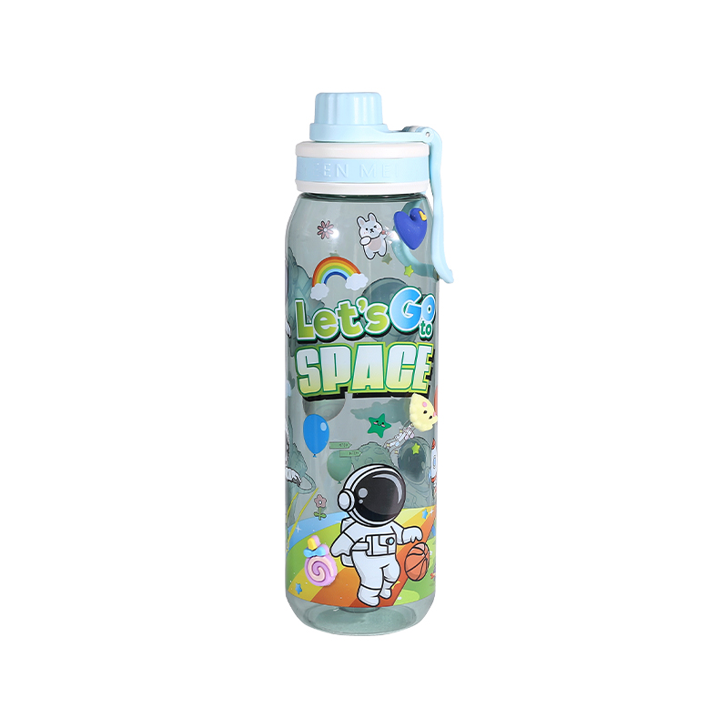 Plastic Cartoon Astronaut Pattern Children's Sports Water Bottle Cup