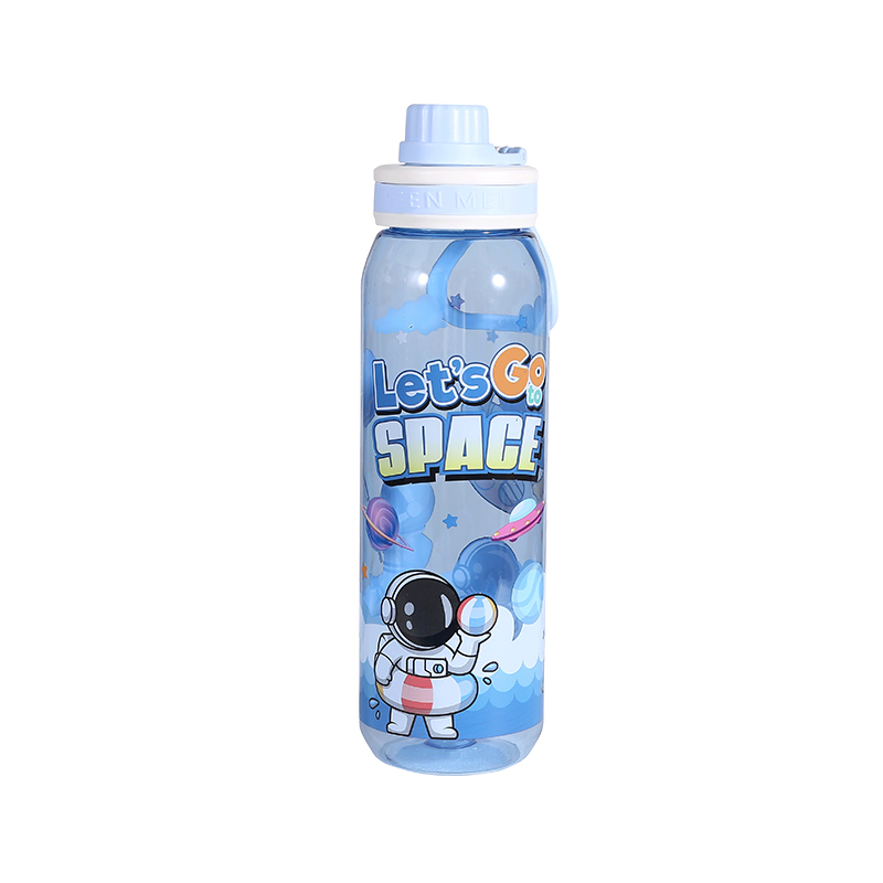 Plastic Cartoon Astronaut Pattern Children's Sports Water Bottle Cup