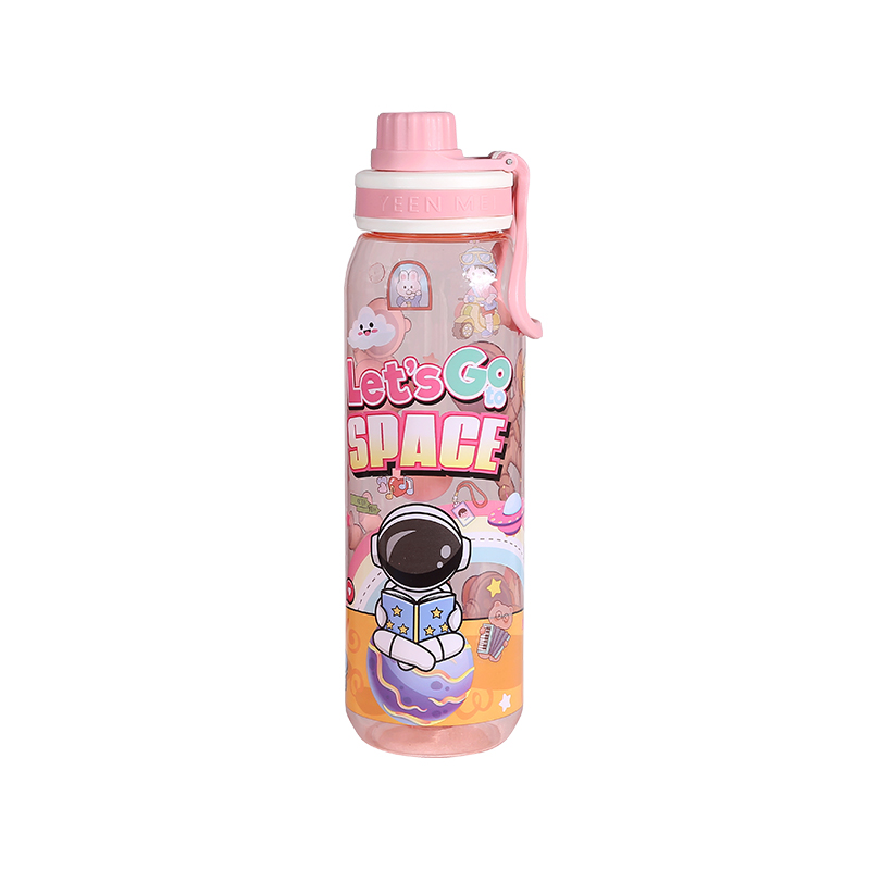 Plastic Cartoon Astronaut Pattern Children's Sports Water Bottle Cup