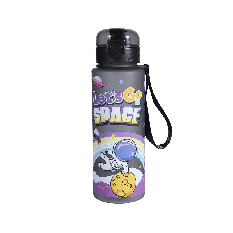 Plastic Cartoon Astronaut Pattern Children's Sports Water Bottle Cup