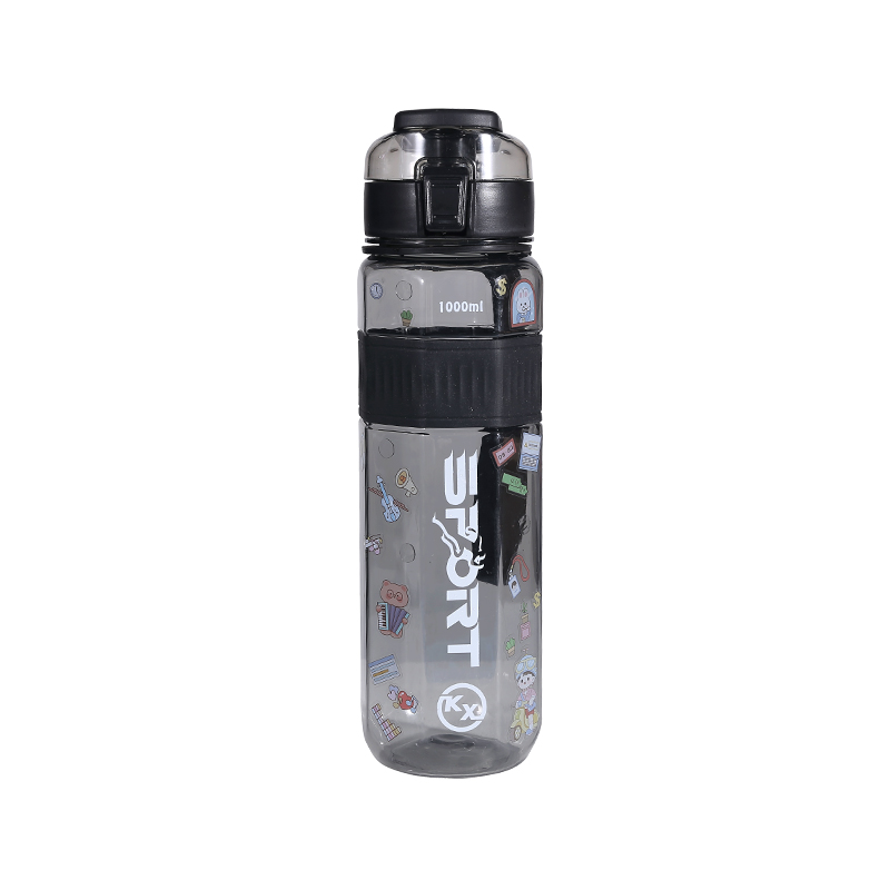 1000ml Transparent Plastic Octagonal Sports Water Bottle