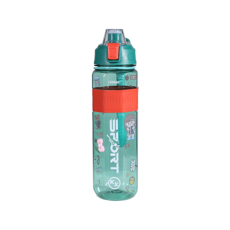 1000ml Transparent Plastic Octagonal Sports Water Bottle