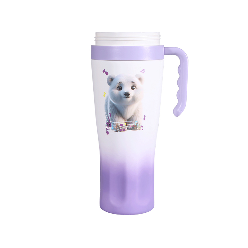 Large Capacity Cute Pattern Plastic Sports Water Bottle