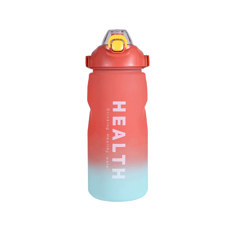 Plastic Frosted Multi-Color Gradient Sports Water Bottle Cup