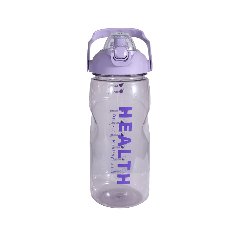 Plastic Transparent Simple Letter Sports Water Bottle Cup Combination