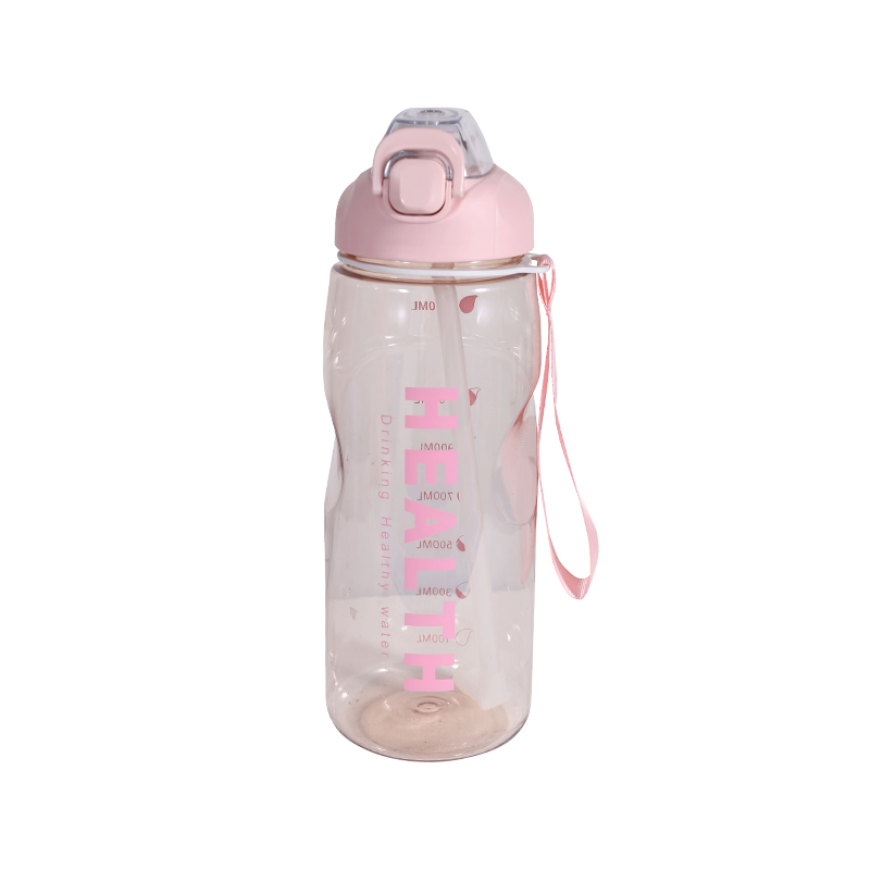 Plastic Transparent Simple Letter Sports Water Bottle Cup Combination