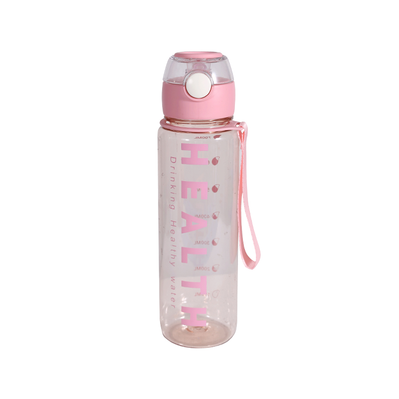 Plastic Transparent Simple Letter Sports Water Bottle Cup Combination