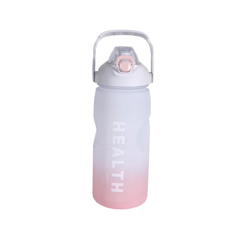 Plastic Frosted Multi-Color Gradient Sports Water Bottle Cup