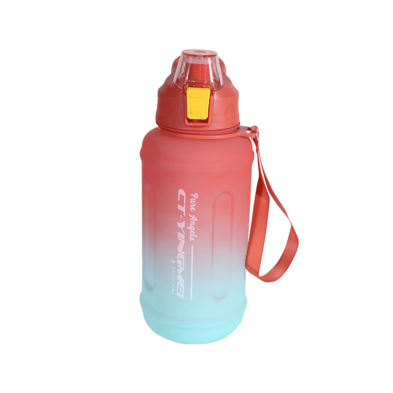 Plastic Frosted Multi-Color Gradient Sports Water Bottle Cup