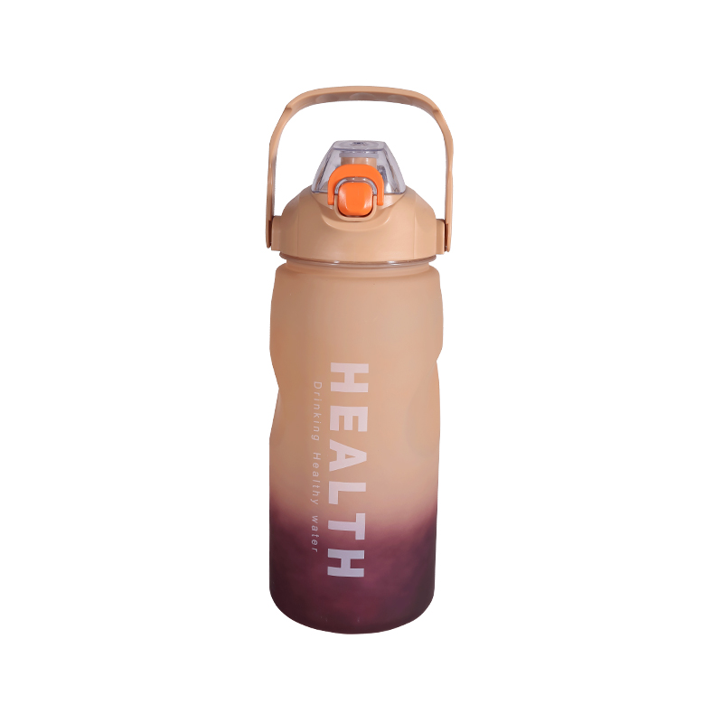 Plastic Frosted Multi-Color Gradient Sports Water Bottle Cup