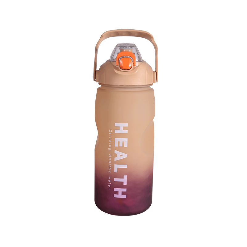 Plastic Frosted Multi-Color Gradient Sports Water Bottle Cup