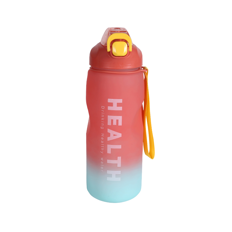 Plastic Frosted Multi-Color Gradient Sports Water Bottle Cup