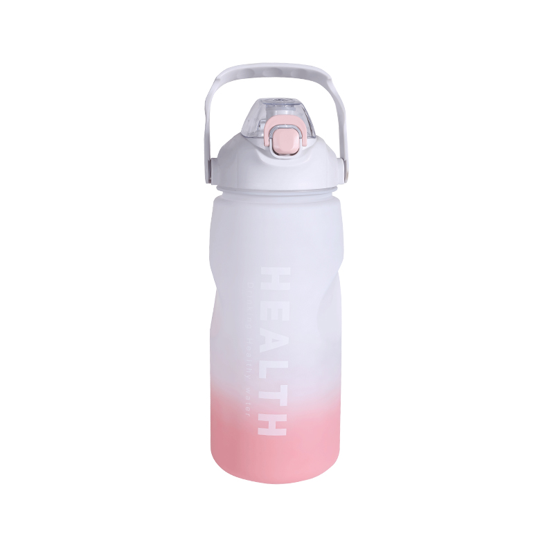 Plastic Frosted Multi-Color Gradient Sports Water Bottle Cup