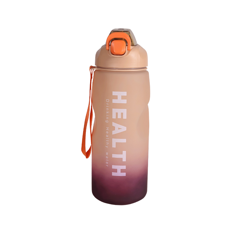 Plastic Frosted Multi-Color Gradient Sports Water Bottle Cup