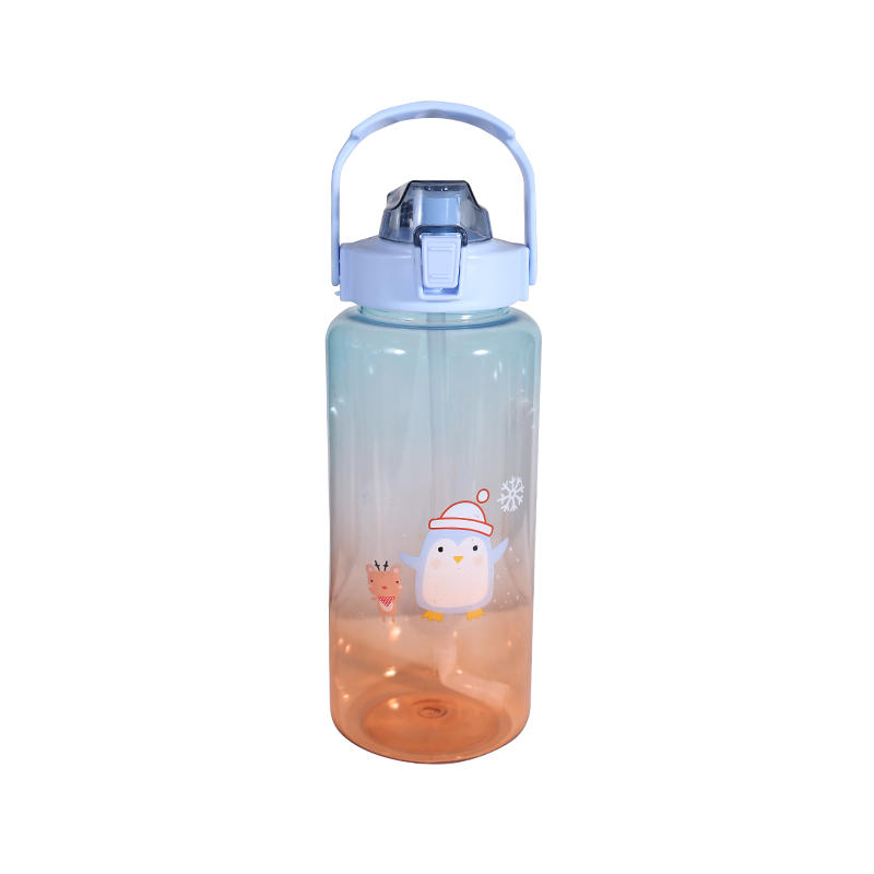 Plastic Cute Cartoon Penguin Pattern Water Bottle Set