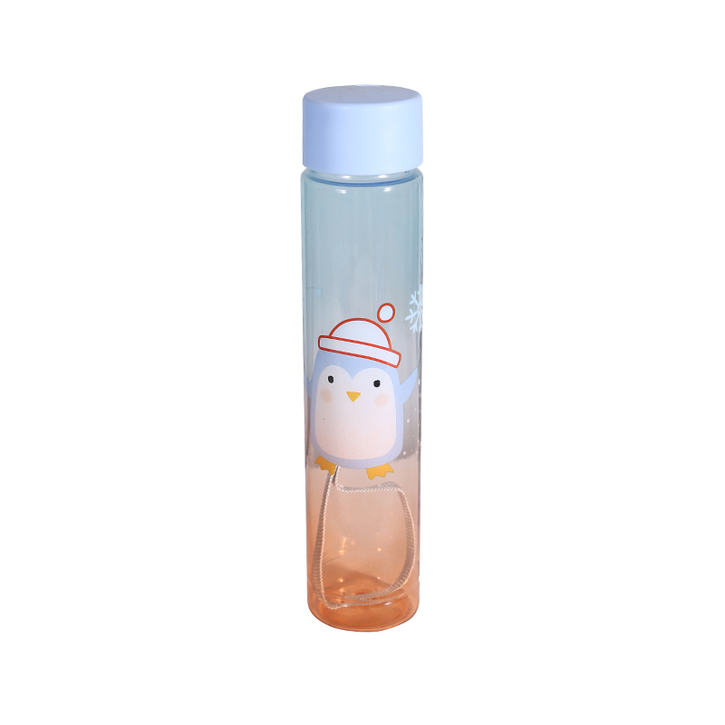 Plastic Cute Cartoon Penguin Pattern Water Bottle Set