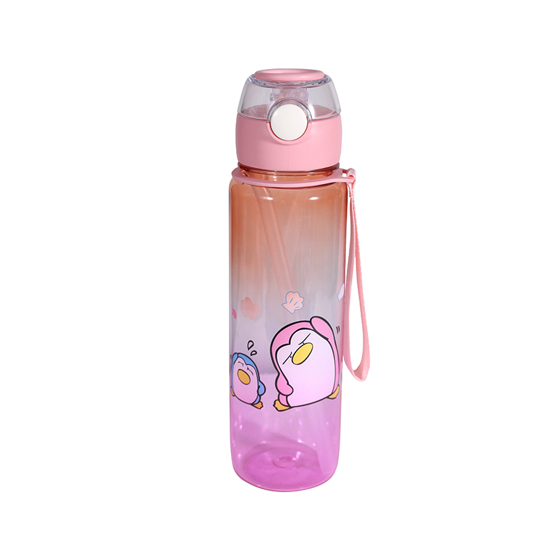 Plastic Cute Cartoon Penguin Pattern Water Bottle Set