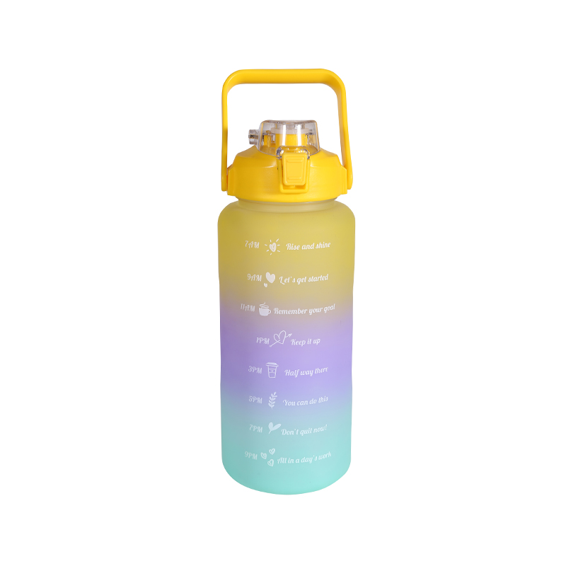 Letter Frosted Gradient Sports Water Cup Set