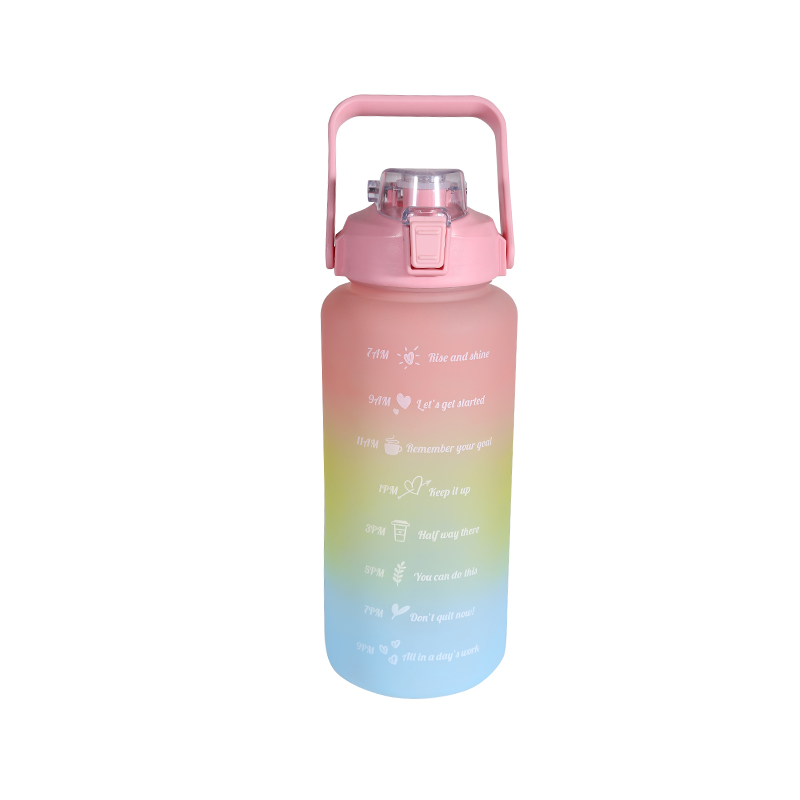 Letter Frosted Gradient Sports Water Cup Set