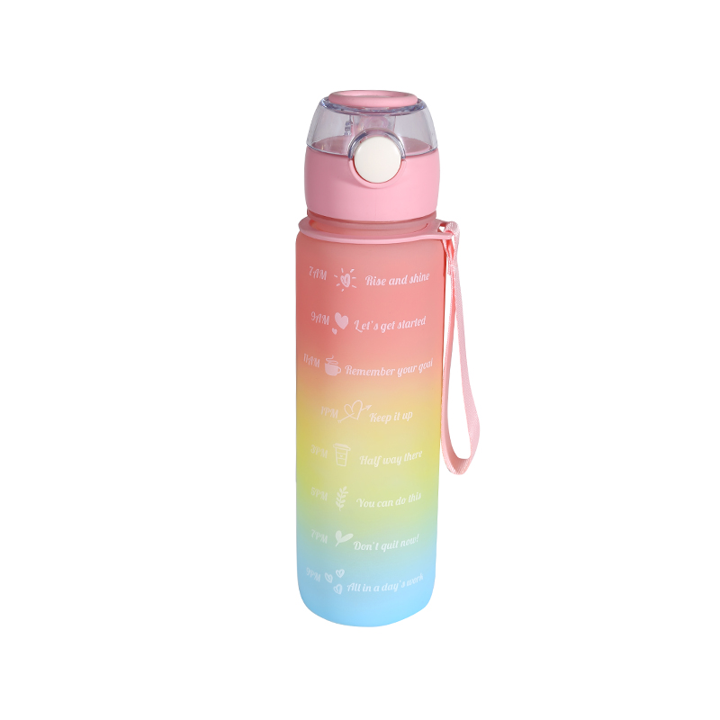 Letter Frosted Gradient Sports Water Cup Set