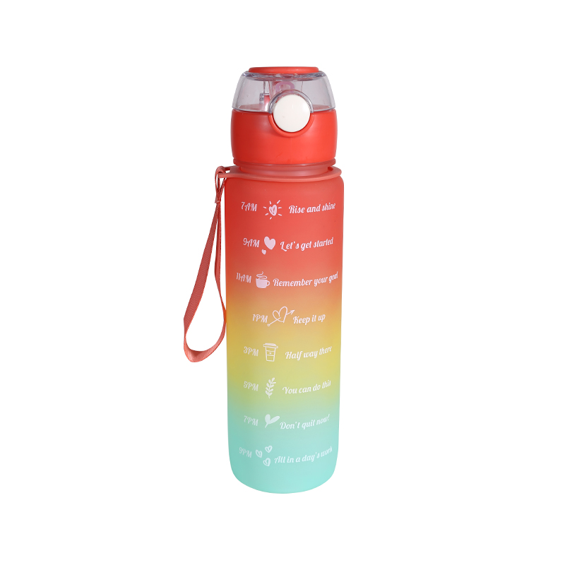 Letter Frosted Gradient Sports Water Cup Set