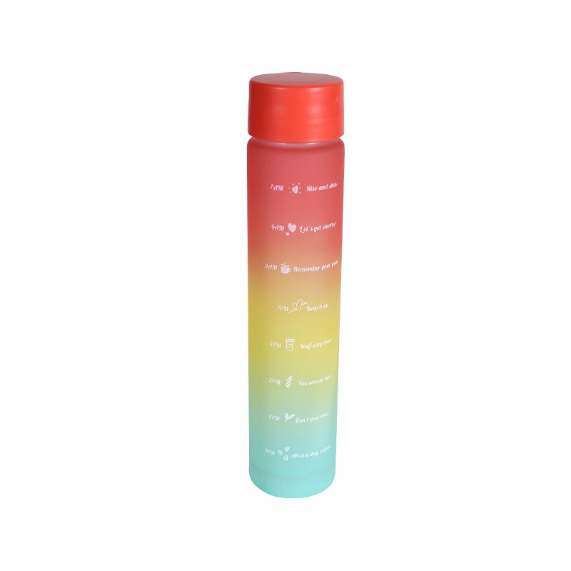 Letter Frosted Gradient Sports Water Cup Set