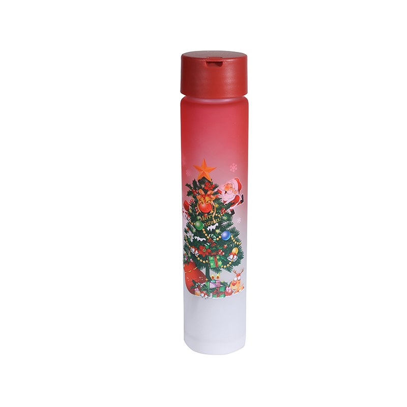 Christmas Series Frosted Gradient Sports Water Bottle Cup