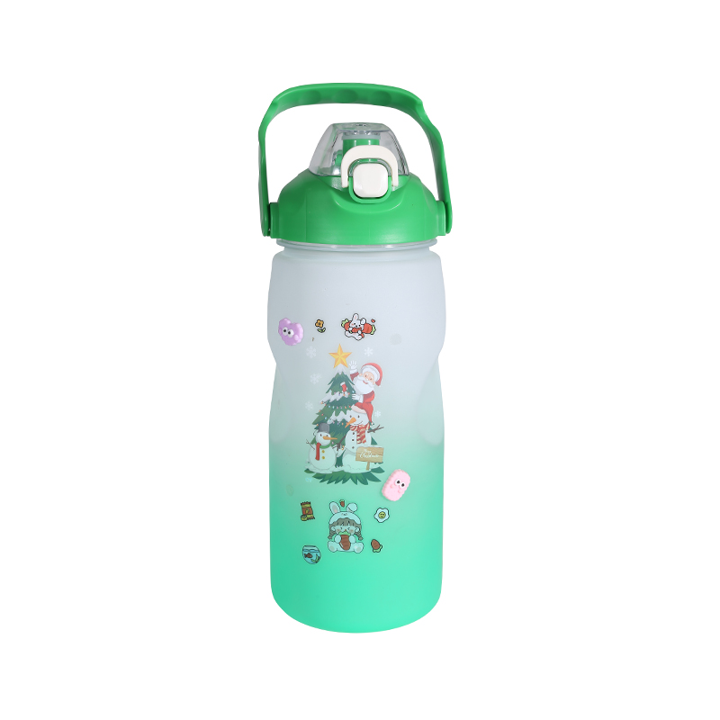 Christmas Series Frosted Gradient Sports Water Bottle Cup