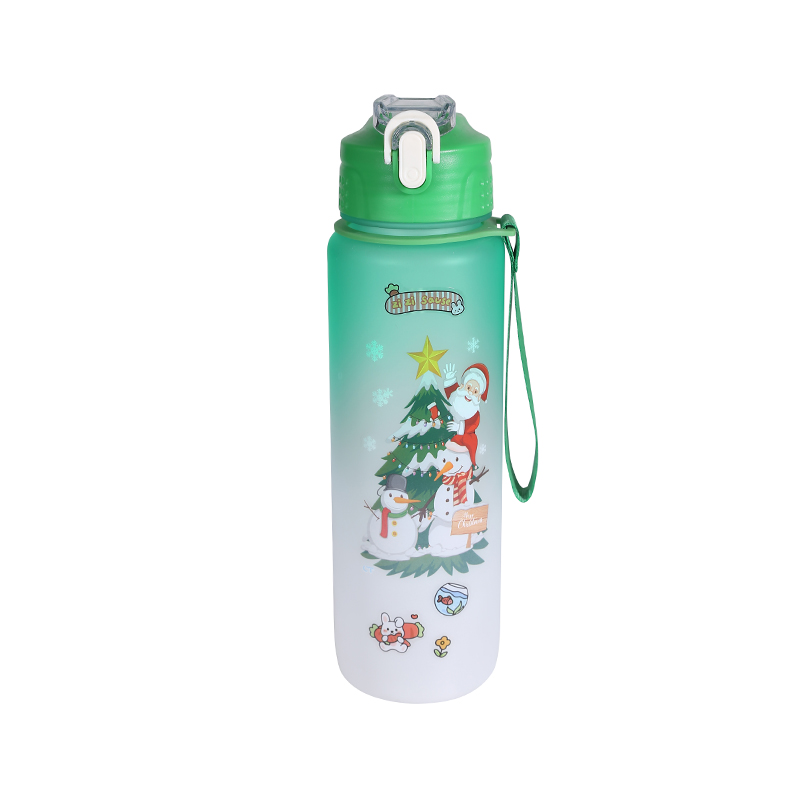 Christmas Series Frosted Gradient Sports Water Bottle Cup