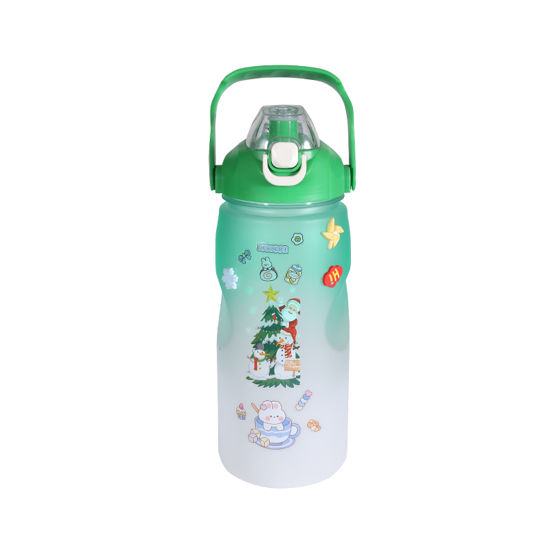 Christmas Series Frosted Gradient Sports Water Bottle Cup