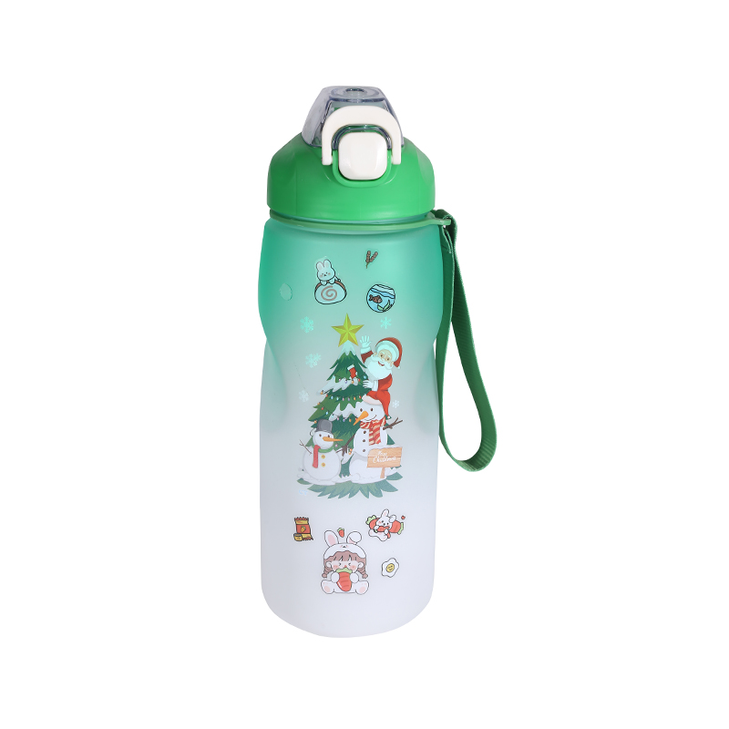 Christmas Series Frosted Gradient Sports Water Bottle Cup