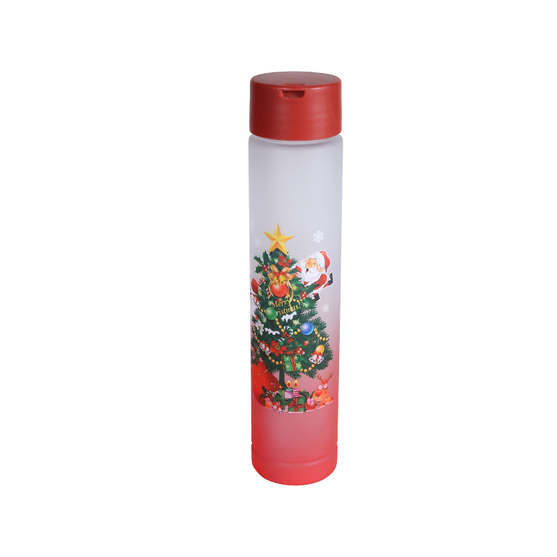 Christmas Series Frosted Gradient Sports Water Bottle Cup