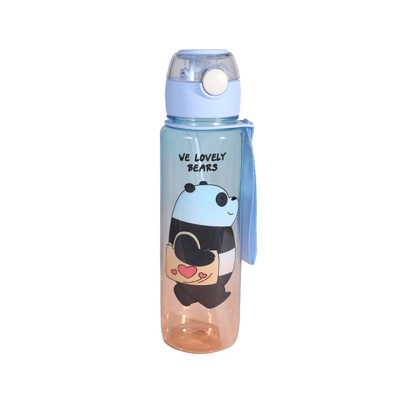 Cute Bear Pattern Water Bottle Set