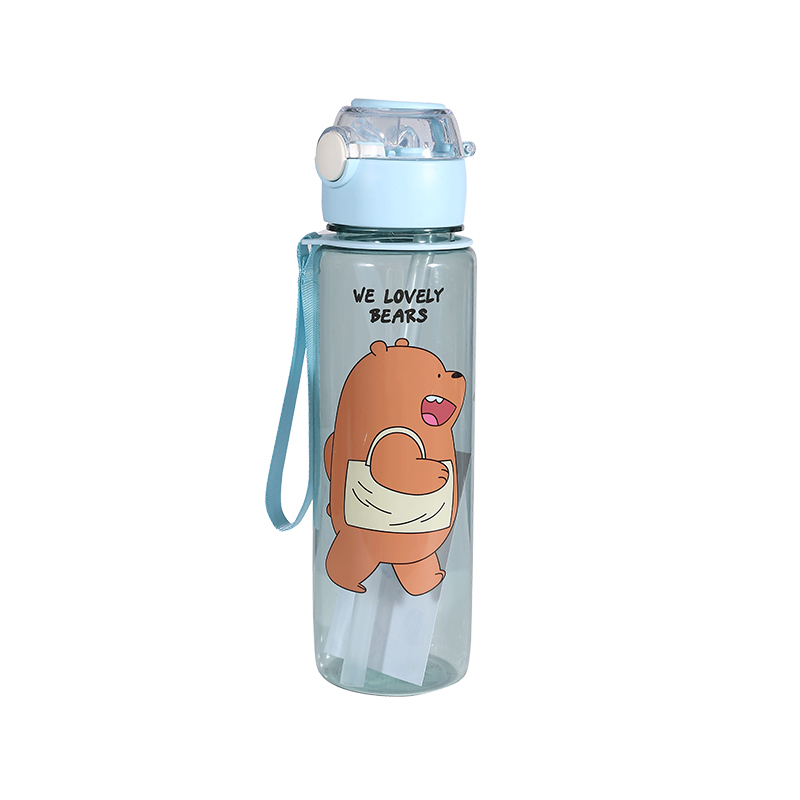 Cute Bear Pattern Water Bottle Set