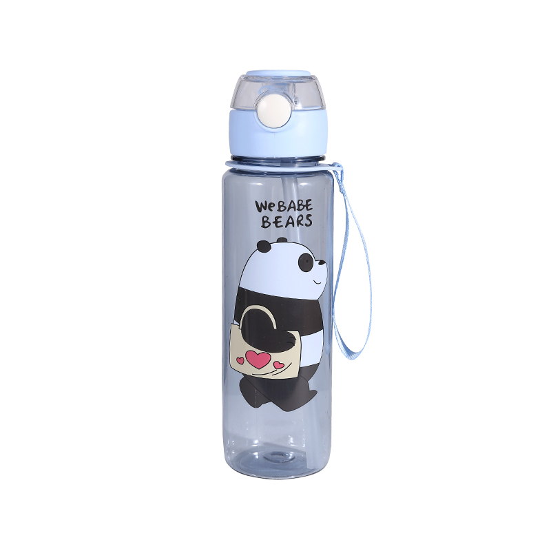 Cute Bear Pattern Water Bottle Set